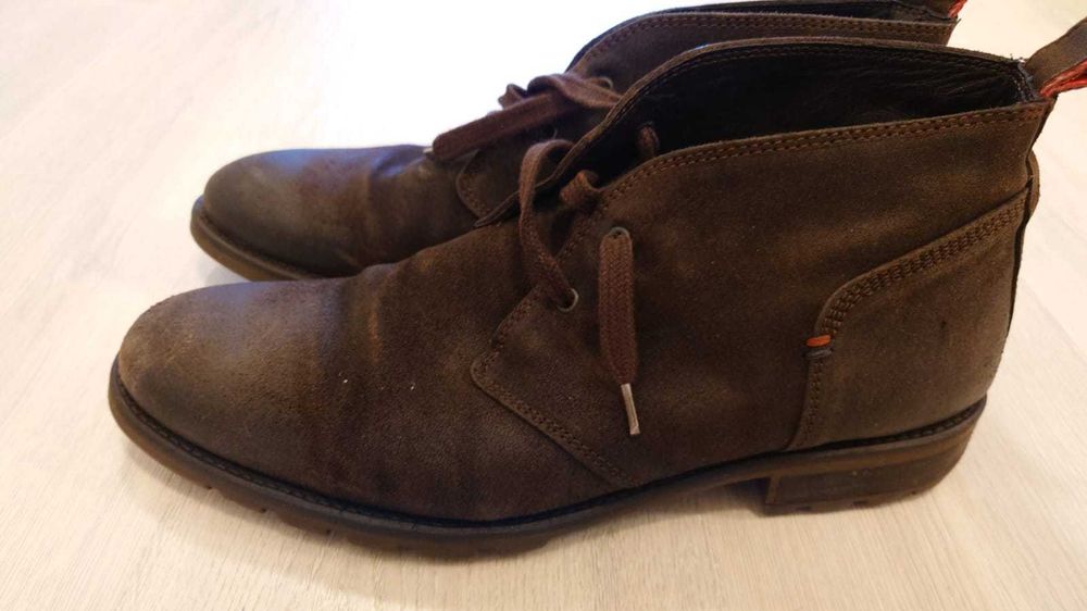 Ghete barbati Tommy Hilfiger, piele intoarsa, marimea 44