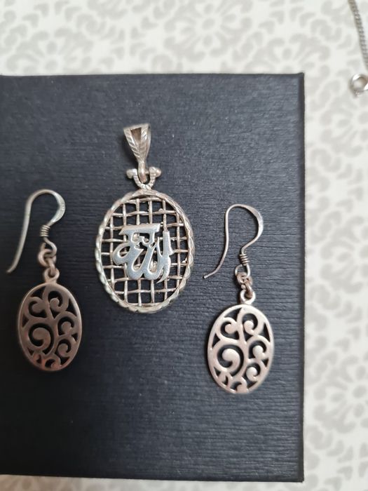 cercei si colier din argint