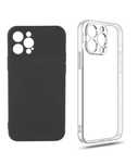 Husa Star Case Clear /Neagra Slim 0,25mm Iphone 14/15/16E PRO MAX PLUS