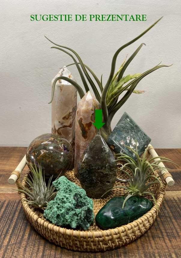Cristale/Minerale - Agata Muschi - sculptura piatra semipretioasa