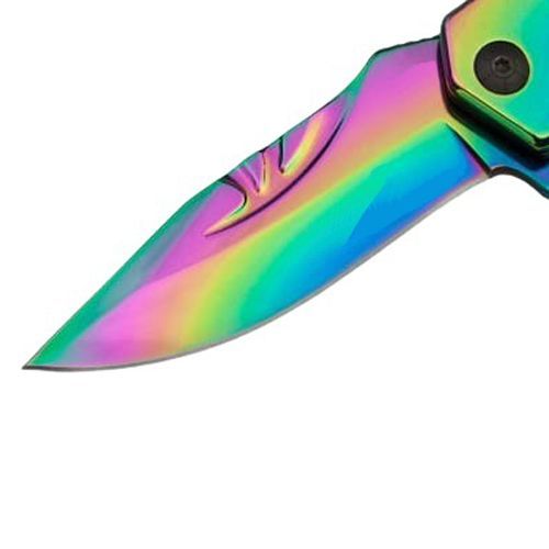 Briceag vanatoare Rainbow Madness, otel, 21.5 cm, multicolor