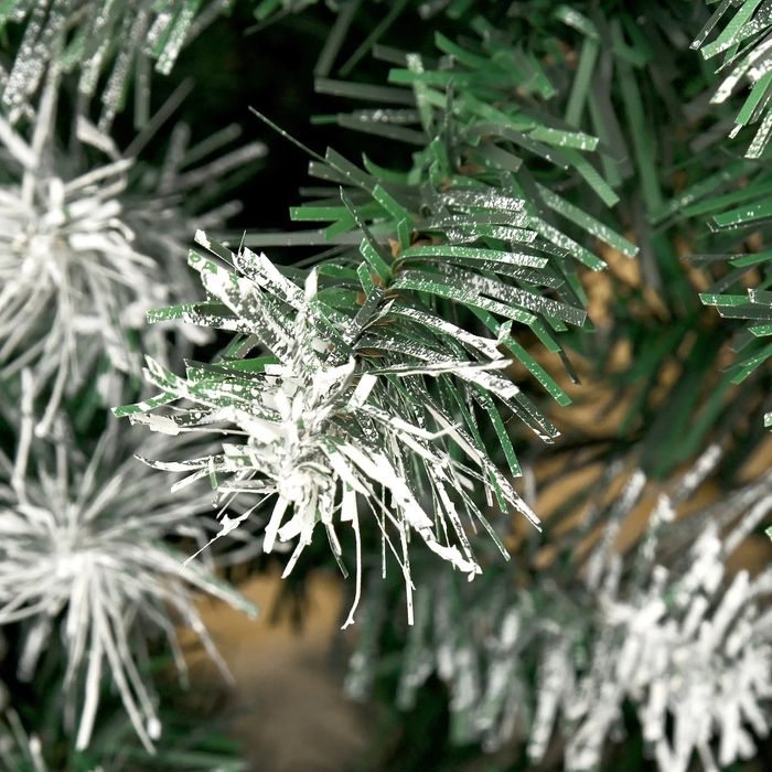 Изкуствена коледна елха HOMCOM 180см, с 800 снежни клонки и шишарки