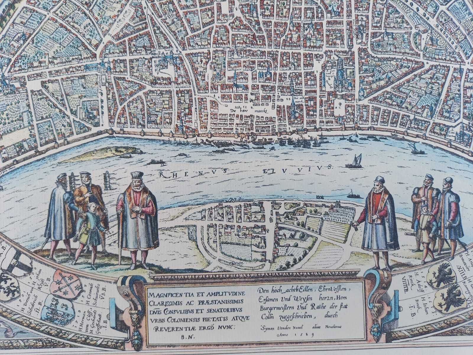 reproduceri  harti de colectie  koln 1614