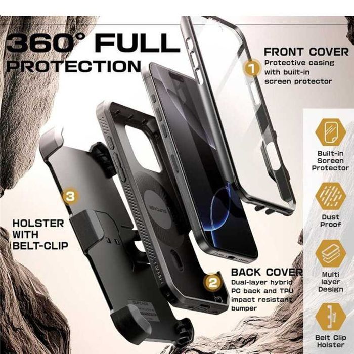 Husa military powerful 360 APPLE iPhone 16 Pro Max 16e mini 14 Plus 15