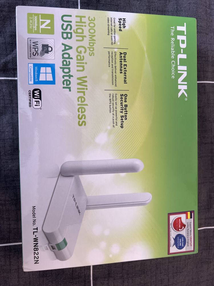 Adaptor wireless TP-LINK TL-WN822N, USB, 300Mbps