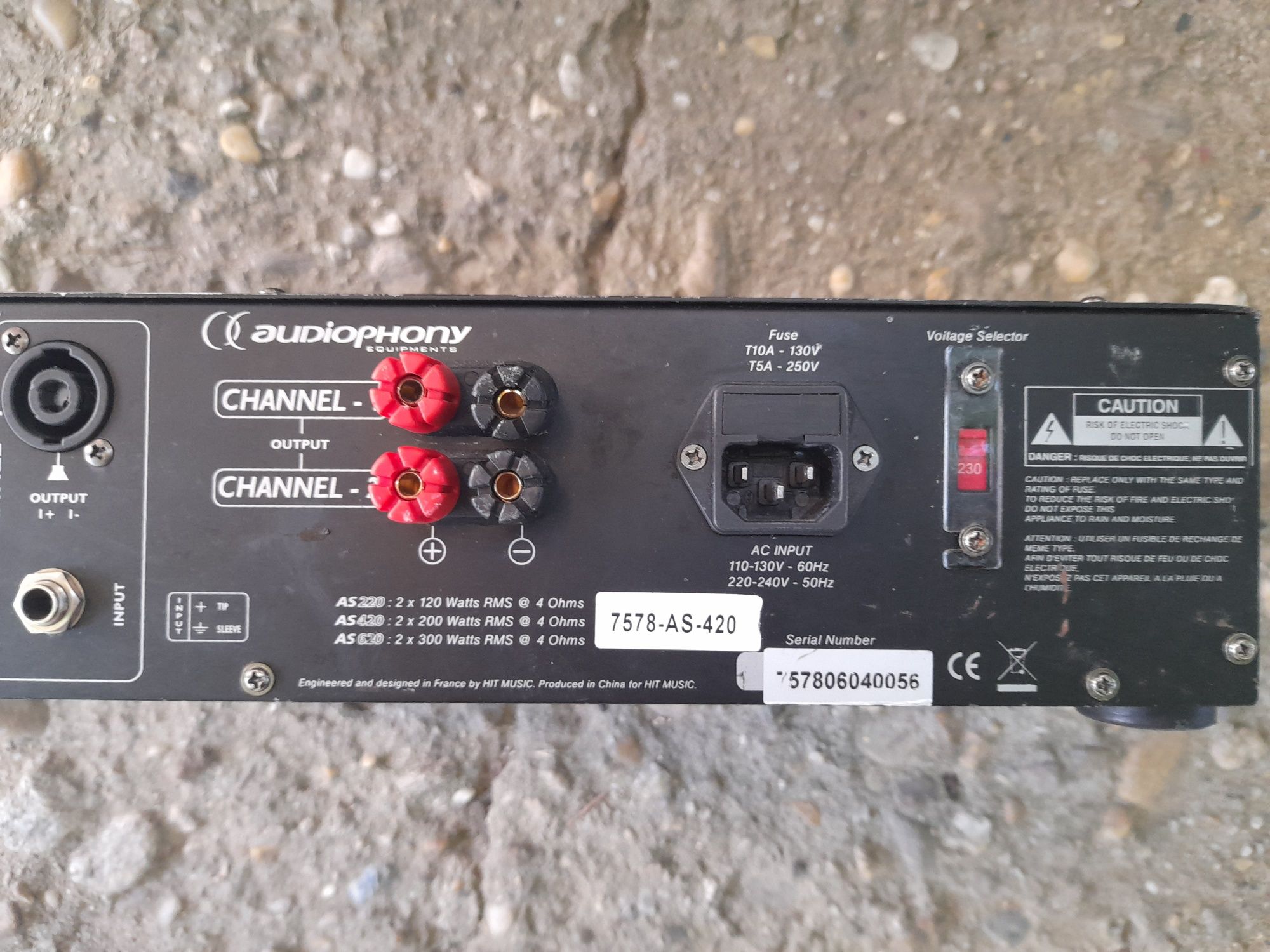 amplificator putere Audiophony AS420 ( linie/voce/instrumente )
