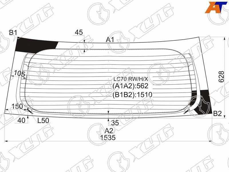 Стекло заднее с обогревом  Mazda Mpv