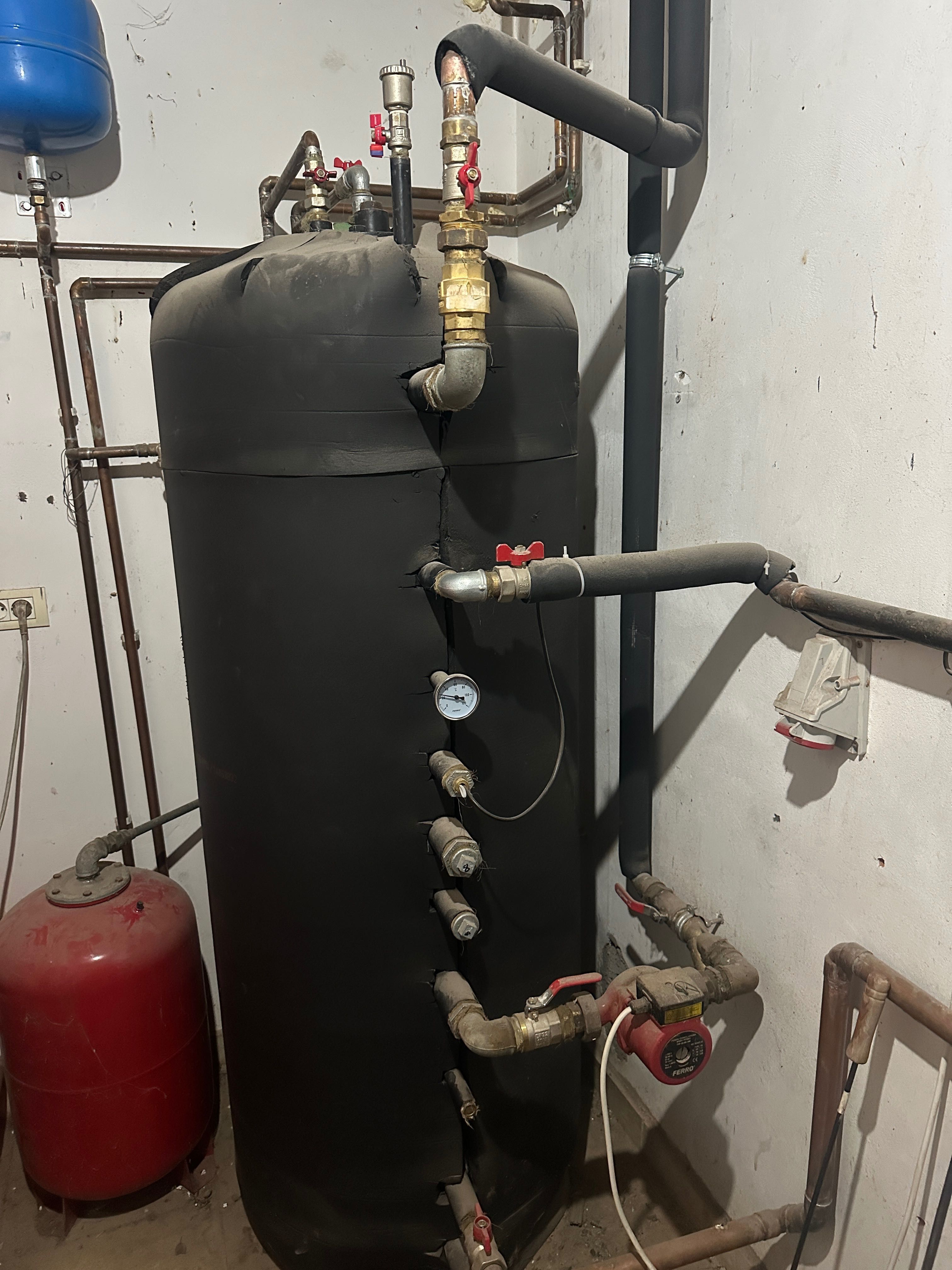Sistem complet de încălzire – Puffer + Boiler 2 în 1, 400L + 100L