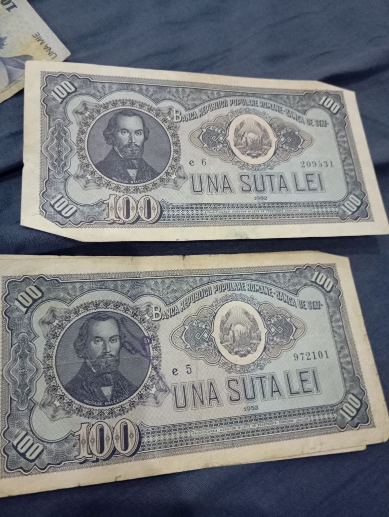 Vand bagnote de 100 lei  din anul 1952