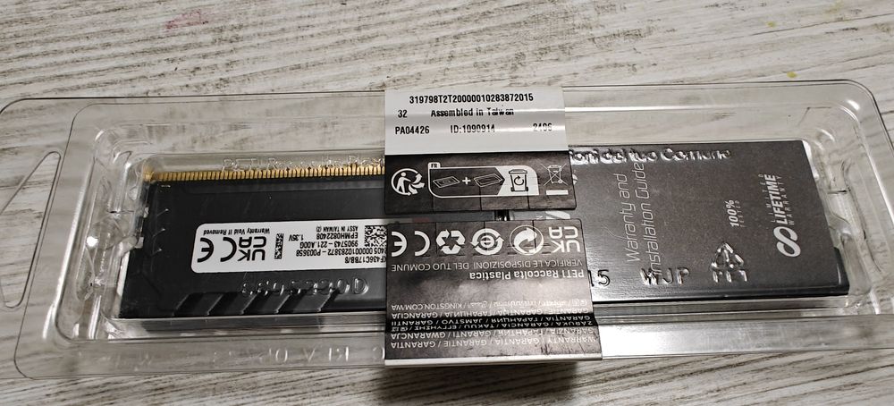 8GB DDR4 3600Mhz Kingston Fury Beast C17