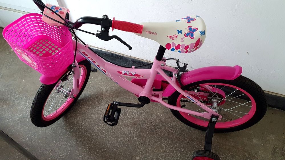 Bicicletă copii roz, Bella 16 inch, Marca Decor Casa