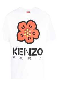 KENZO White Boke Flower Logo Print Дамска / Мъжка Тениска size S и M