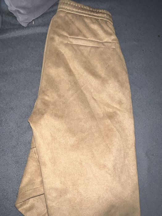 Pantaloni stofa  imitație piele întoarsă măsură M-L