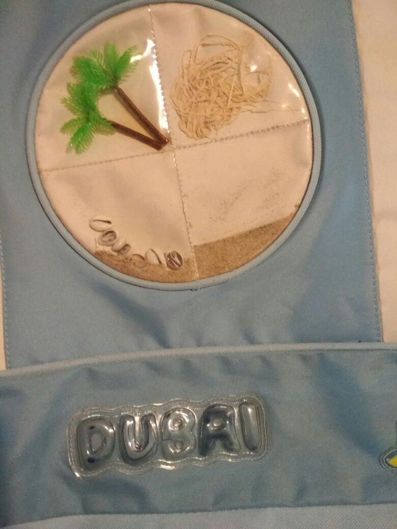 Большая сумка голубого цвета из DUBAI