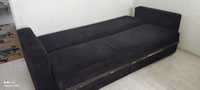 Черный мягкий диван