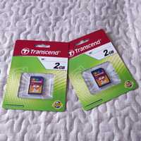 Карта памяти SD 2Gb Transcend новая