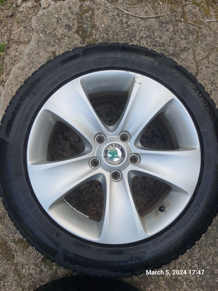 Set jante r16 skoda superb echipate cu anvelope de iarna