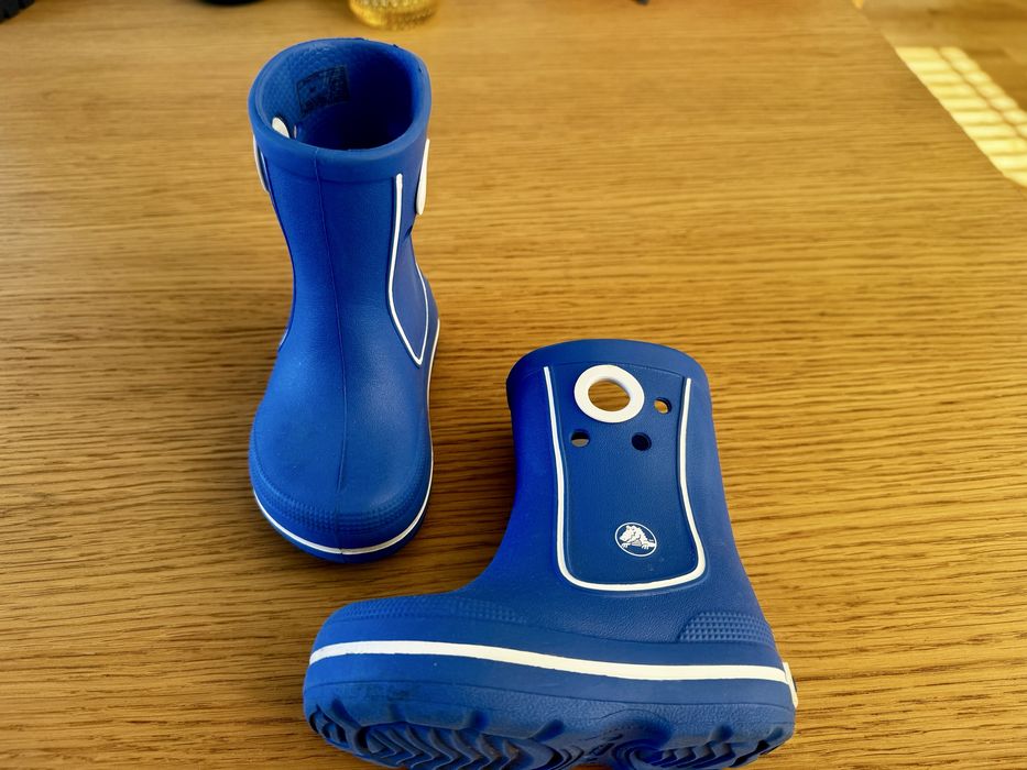 Детски гумени ботуши Crocs Handle It Rain Boot – син цвят, размер C8