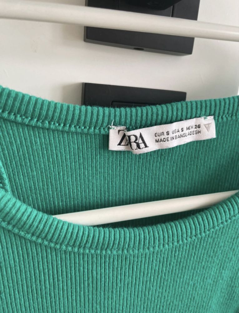 Rochie verde Zara midi, S