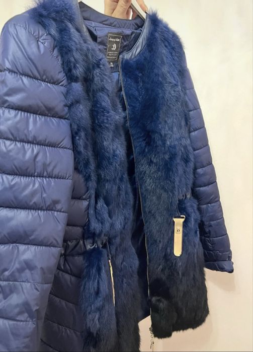 Geaca cu  blana naturala de vulpe