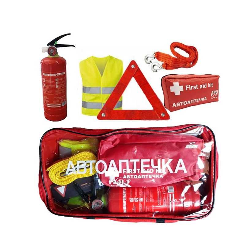 Авариен комплект за автомобил Mercado Trade с въже, Червен