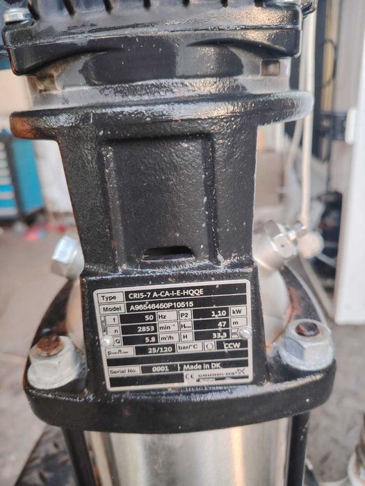 Vând pompă GRUNDFOS CRI 5   1,1 KW