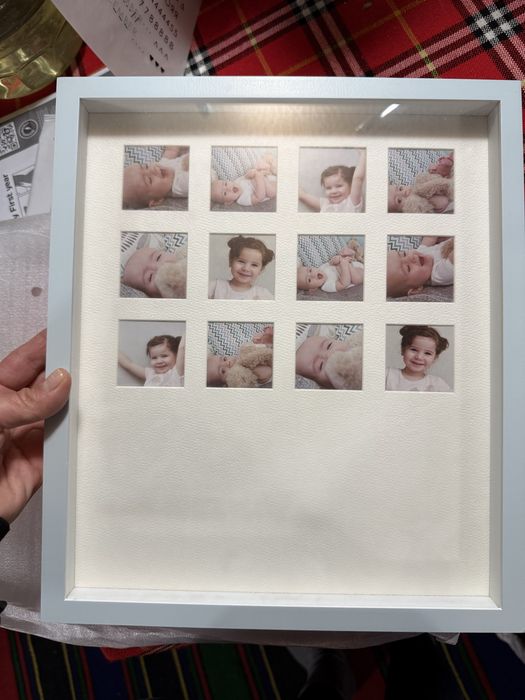 Рамка за бебешки снимки с място за бебешки отпечатък