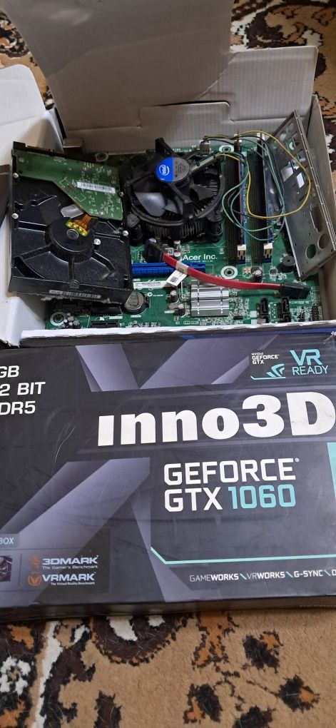 Видео Карта. GEFORCE GTX 1060 + оперативная память 16GB DDR3  по 8 GB
