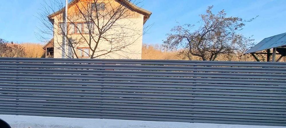 Garduri din sipca metalica, panou tip jaluzele, tabla, plasa si BCA