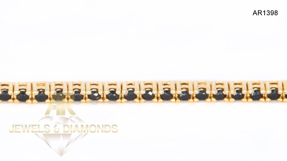 Bratara Tennis Aur 18 K cu Diamante negre 3.7 CRT (AR1398)