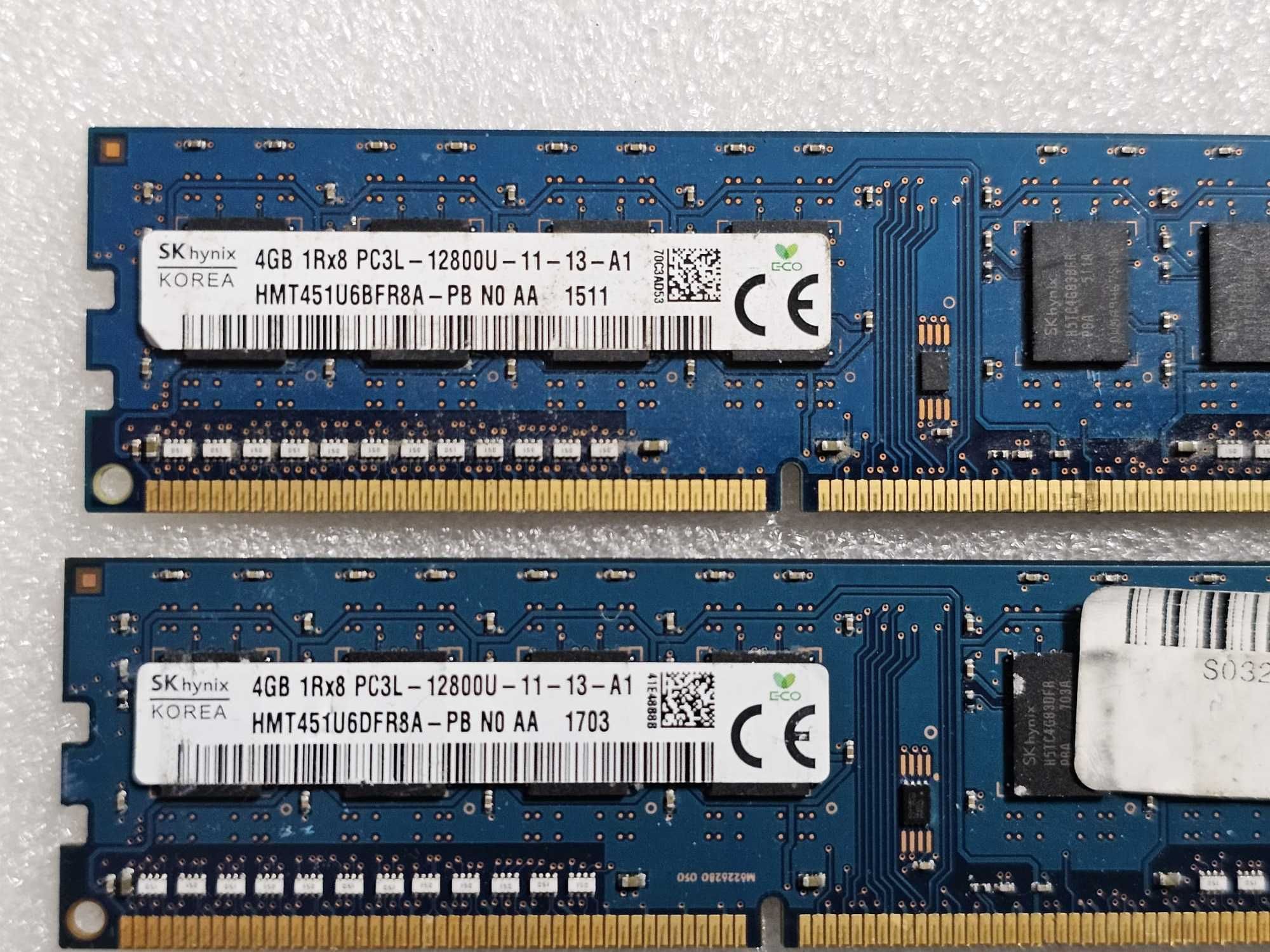 Memorie desktop Hynix 4GB 1Rx8, PC3-12800U 1600MHz, Bulk - poze reale
