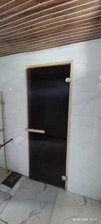 Продам двери из калённого стекла для бани