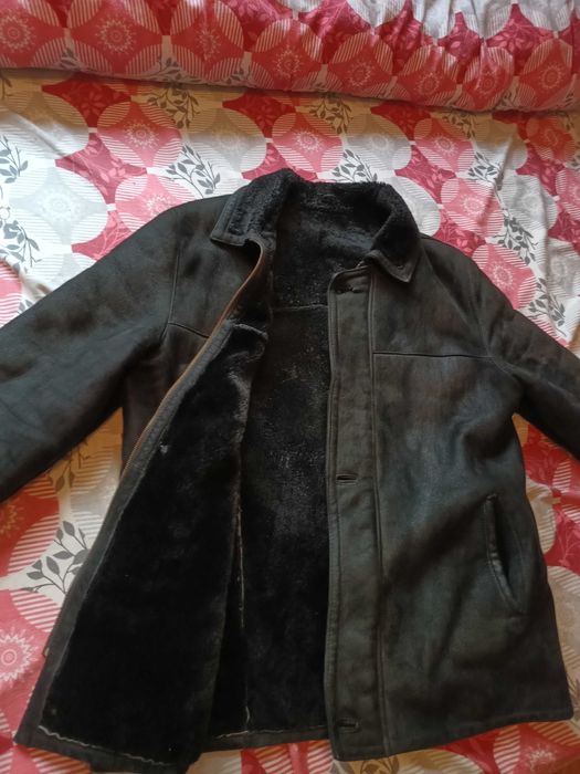 Geaca bărbați iarna tip cojoc / blana, marime XL- XXL ,călduroasă