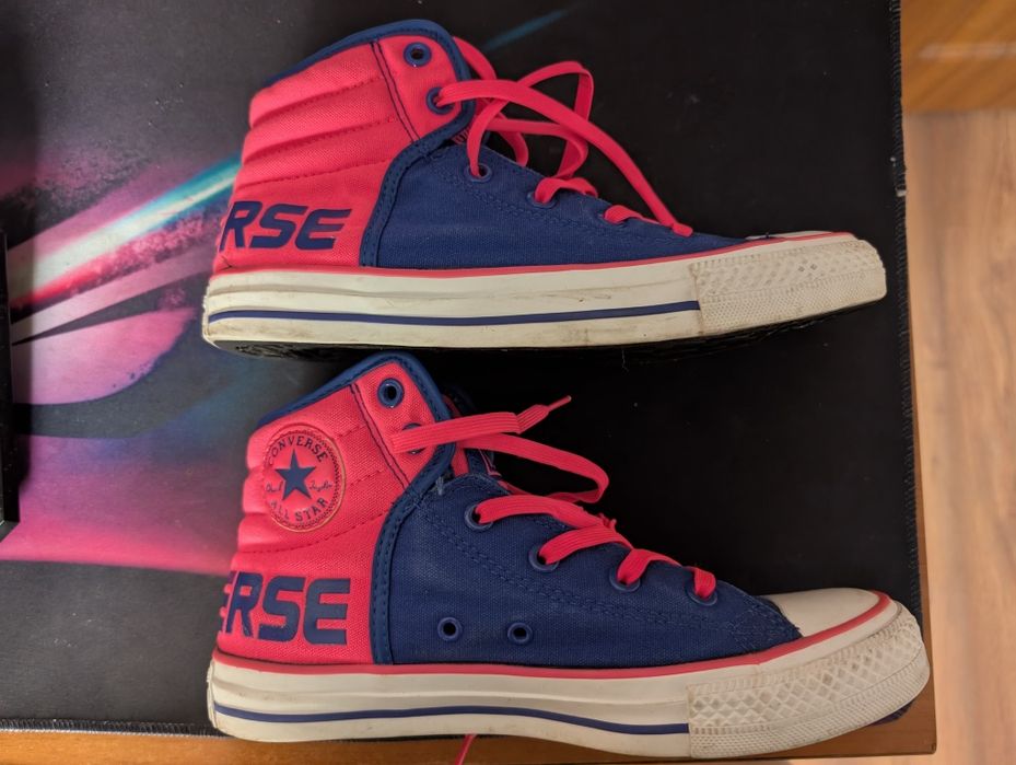 Converse high chuck blue-pink