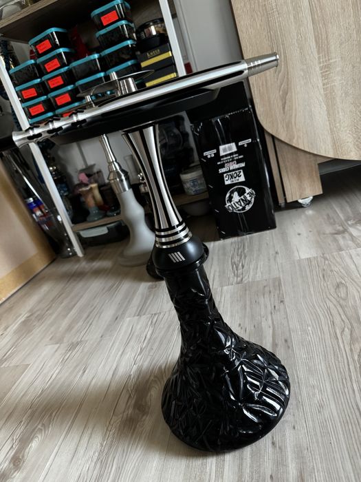 Oferta stoc limitat!Narghilea alpha x reverse cu vas de cristal inclus