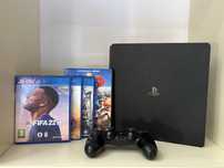 Playstation 4 Slim 500GB 3 игри 1 контролер