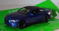 Macheta BMW M4 Coupe (G82) albastru - Welly 1/36