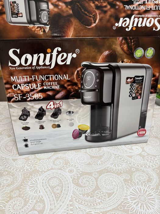 Кофемашина Sonifer SF-3585 черный серый