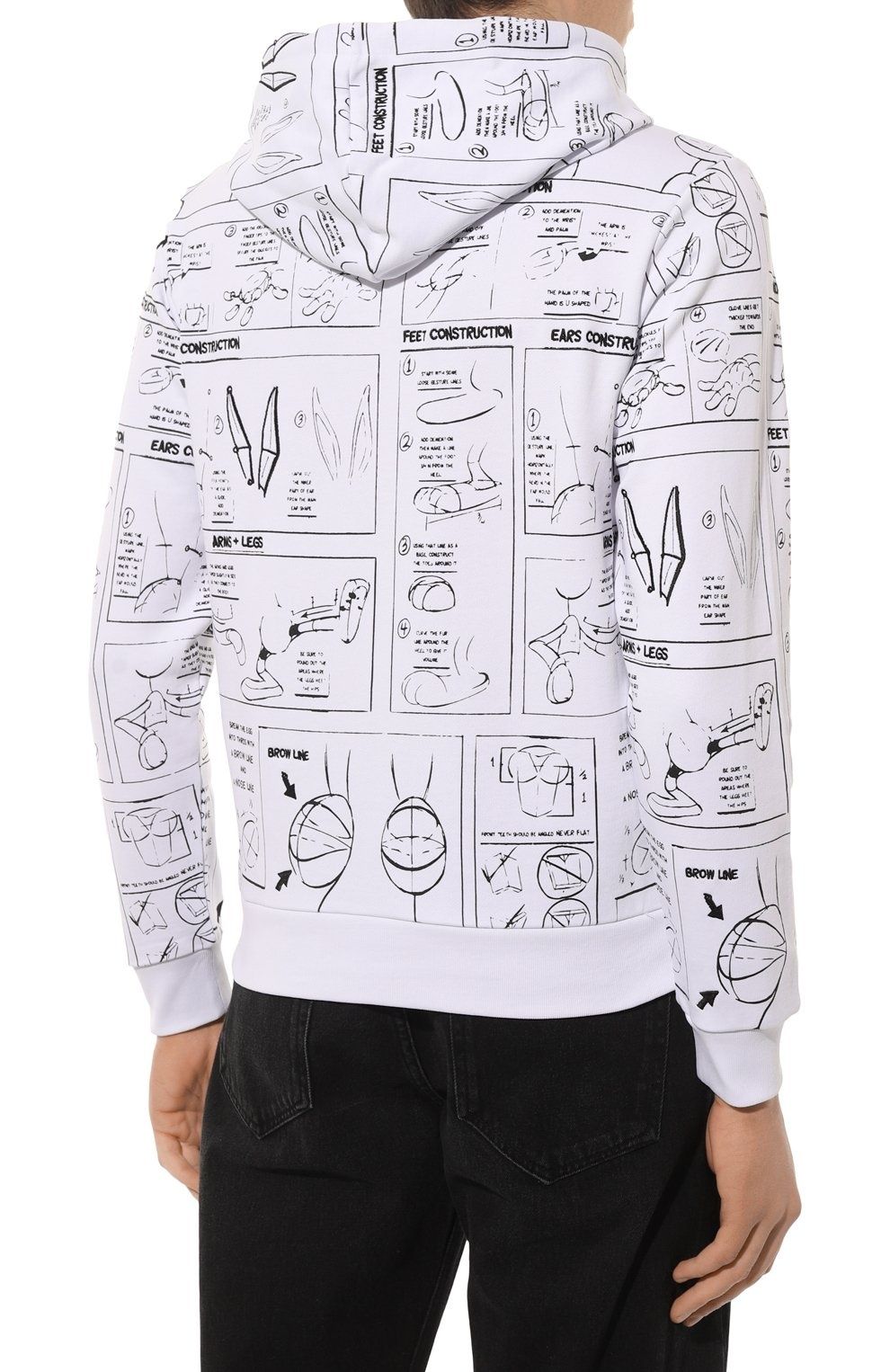 Мъжки суичър Iceberg Looney Tunes Sketch White Hoodie размер M,