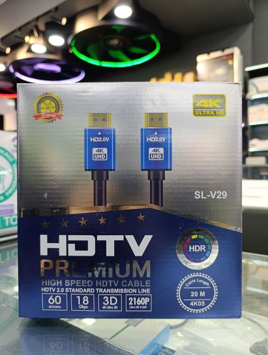 Hdmi кабель 20 м / 4 k premium,на скидке