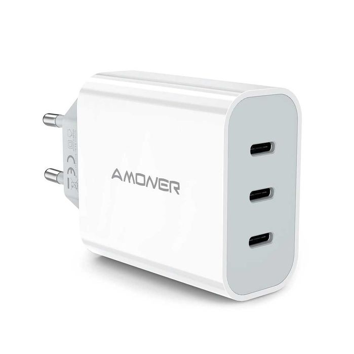 Incarcator Amoner 35W cu 3 porturi USB C pentru iPhone si Android