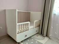 Pat copii IKEA MYLLRA alb - Marime pătuț bebe 60x120