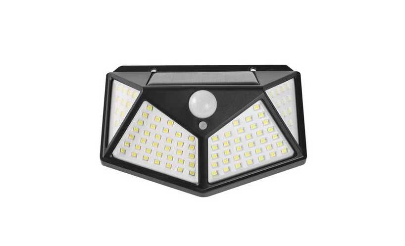 Lampa solara de perete cu 4 fete senzor de miscare 100 LED-uri BK-100