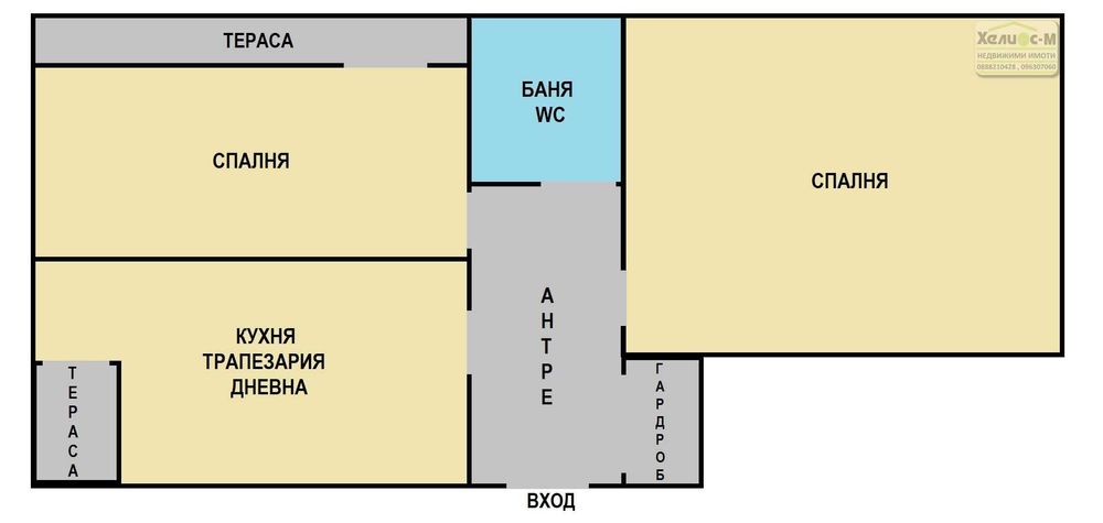Продава се Двустаен апартамент в Монтана, Жеравица - 67 кв.м за 1287 €/кв.м - Снимка #16
