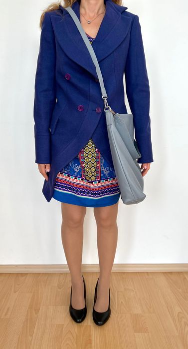 Страхотно асиметрично вълнено  палто Versace