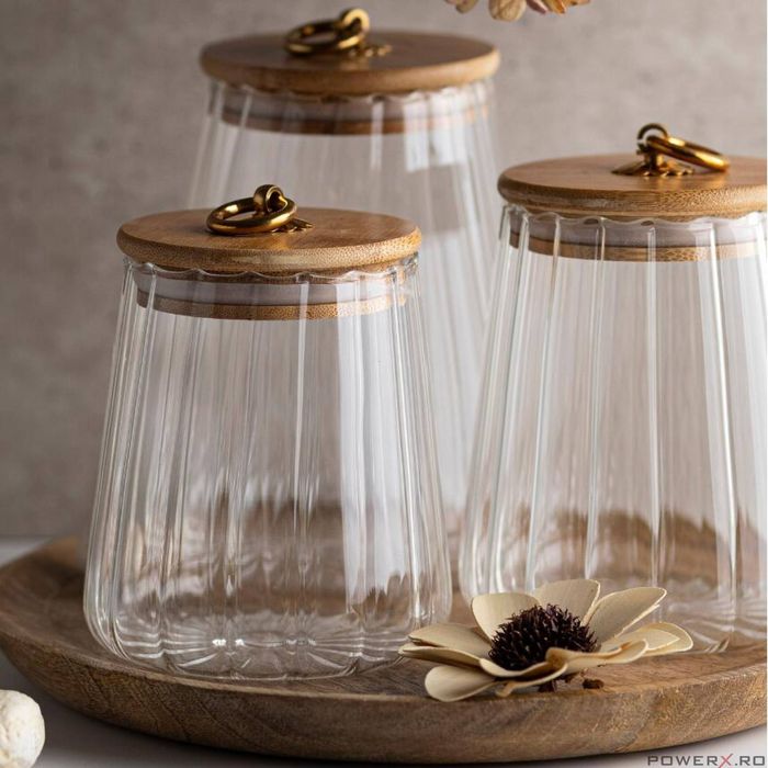 Recipient cu capac, 9 X 9 X 10,5 cm, capacitate 500 ml, Florina