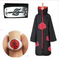 Costum Naruto- 3 accesorii : roba+bandana+inel Anime Cosplay 130-150cm