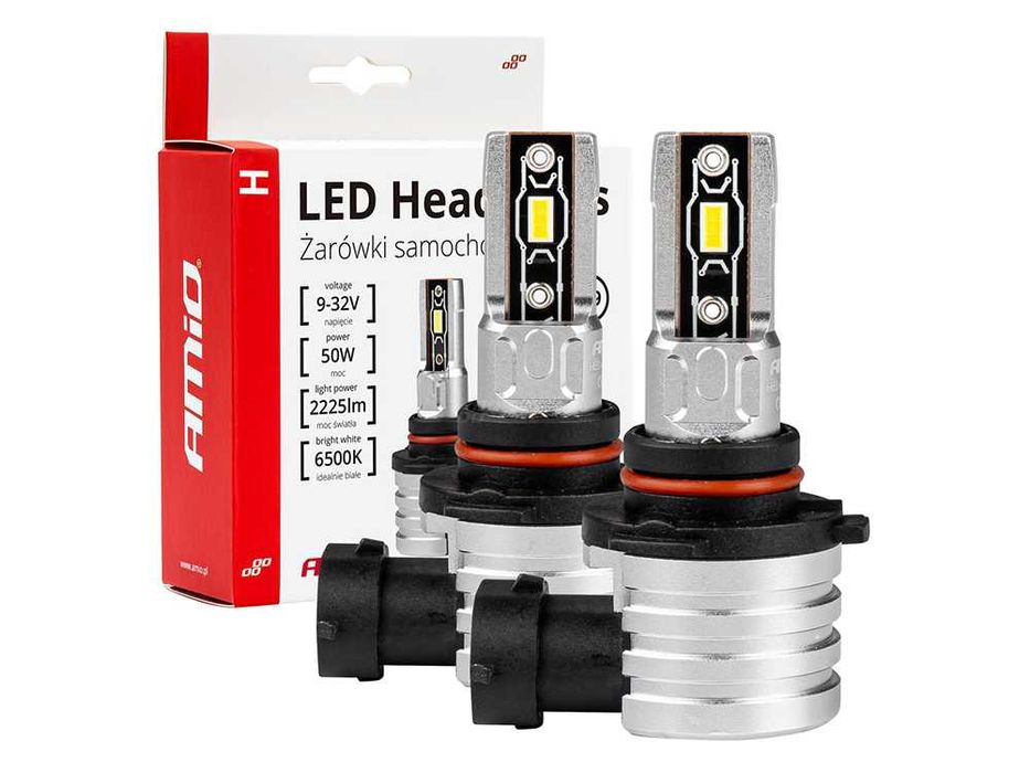 Becuri LED HB3 9005/HIR1 9011/H10 6500K 50W AMIO