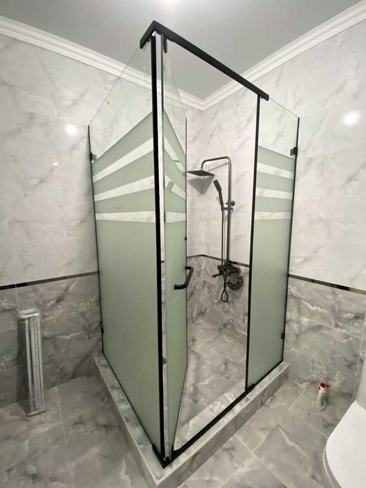 Стеклянная Шторка на Ванную Душевая Перегородка Любой Размер!