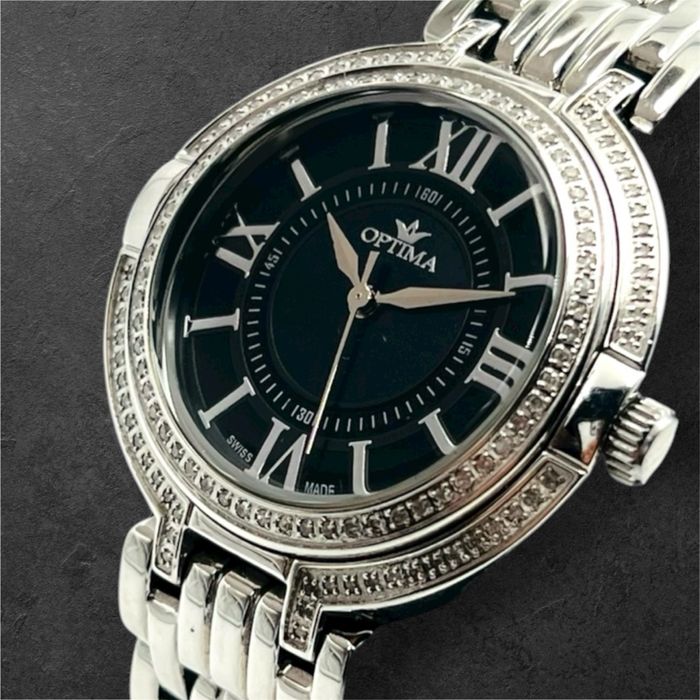 Optima - Swiss Diamond Watch френски дамски часовник с диаманти